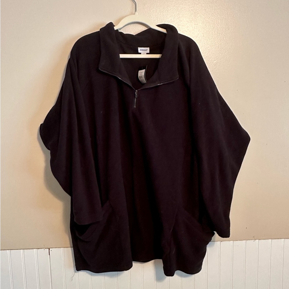 Tunic fleece sweatshirt, black, 26/28